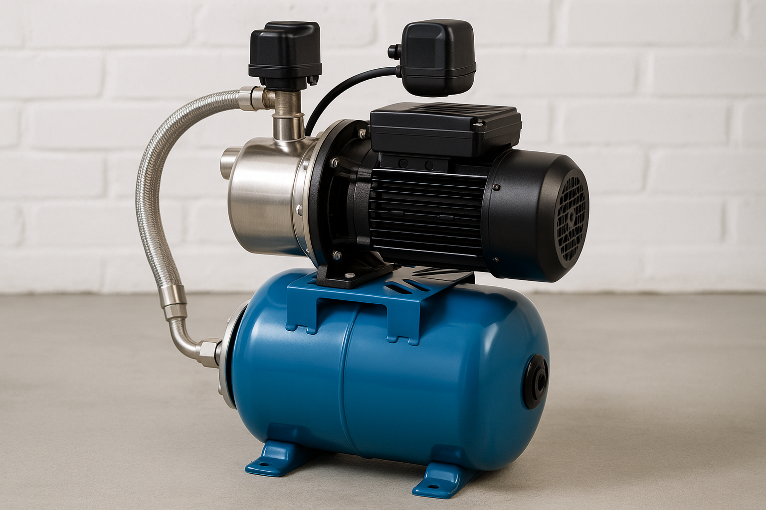 Exploded view of a RAFSUN VSD booster pump with labels