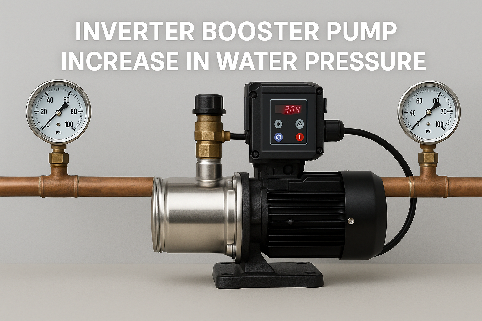 A graph showing inconsistent old pump pressure vs stable inverter pump pressure