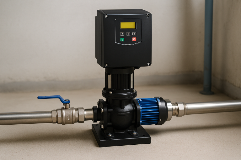 RAFSUN VSD pump in standby mode on control panel