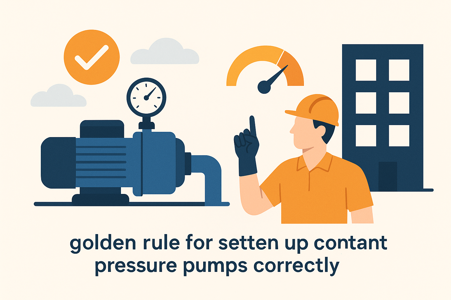 A technician correctly setting the pressure on a VSD pump controller