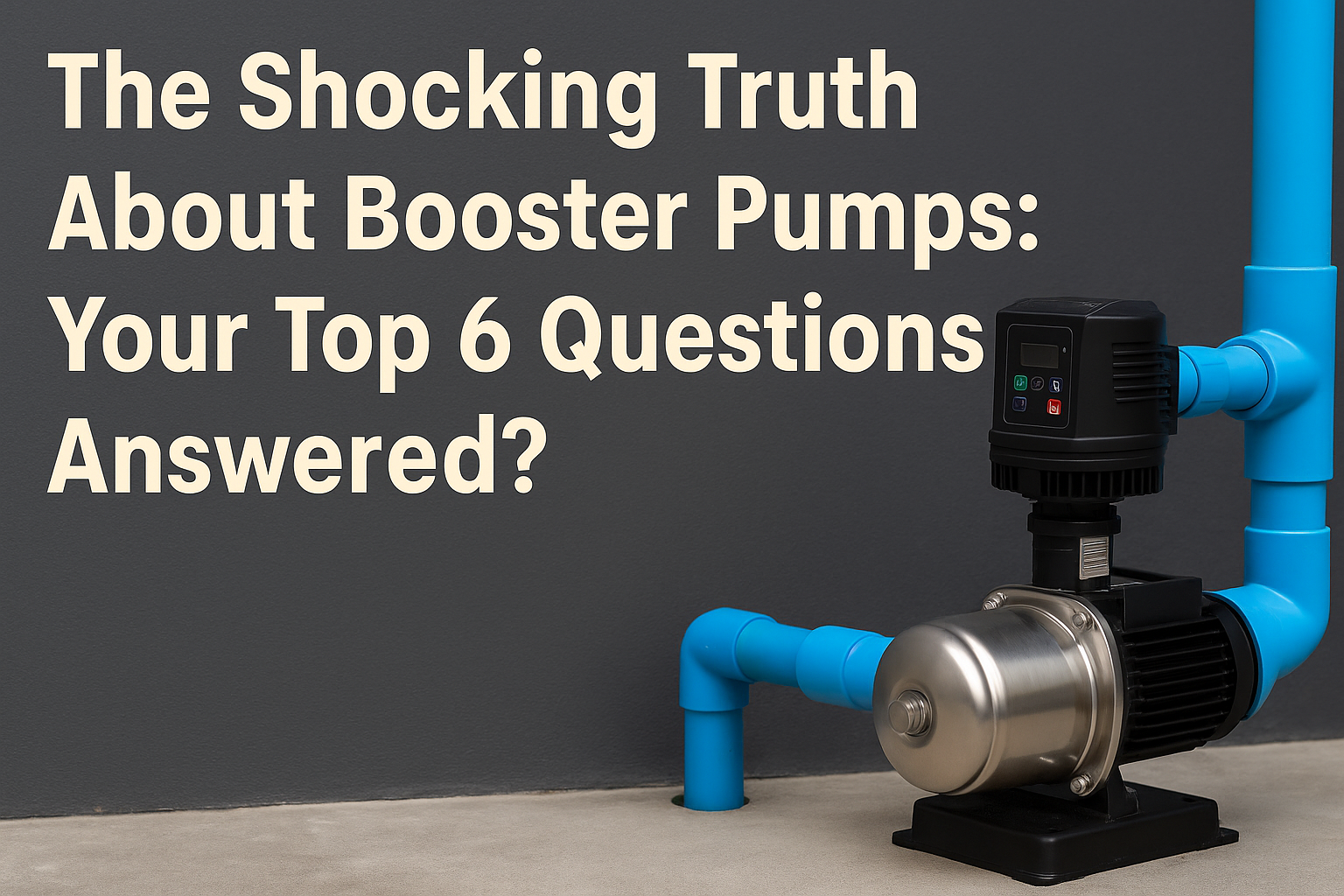 A modern VSD booster pump installed in a clean utility room