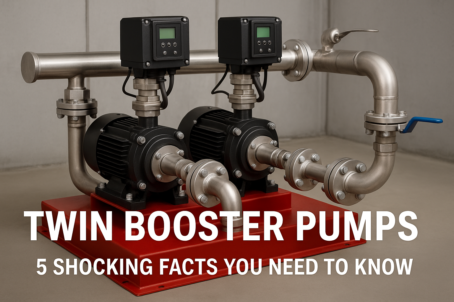 A RAFSUN Twin Booster Pump system installed in a modern facility
