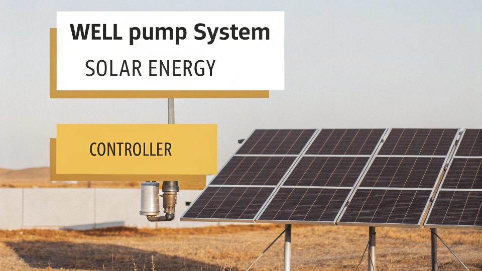 A solar-powered well pump system in a field