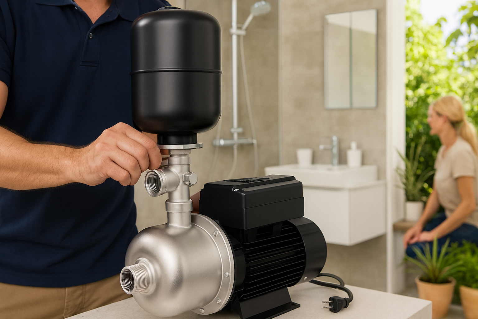VFD Booster Pump System in a modern utility room