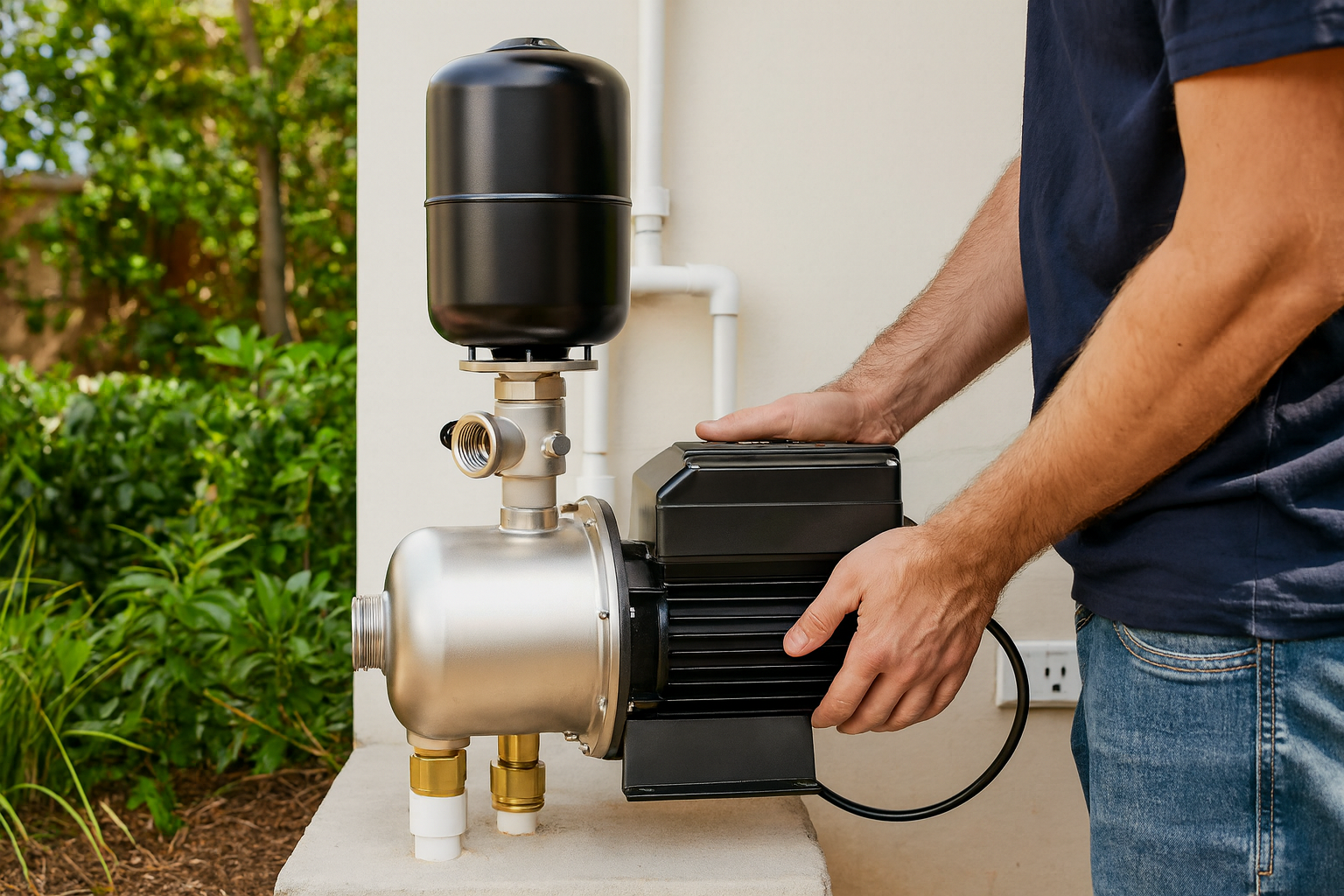 Diagram showing the components of a variable speed drive pump