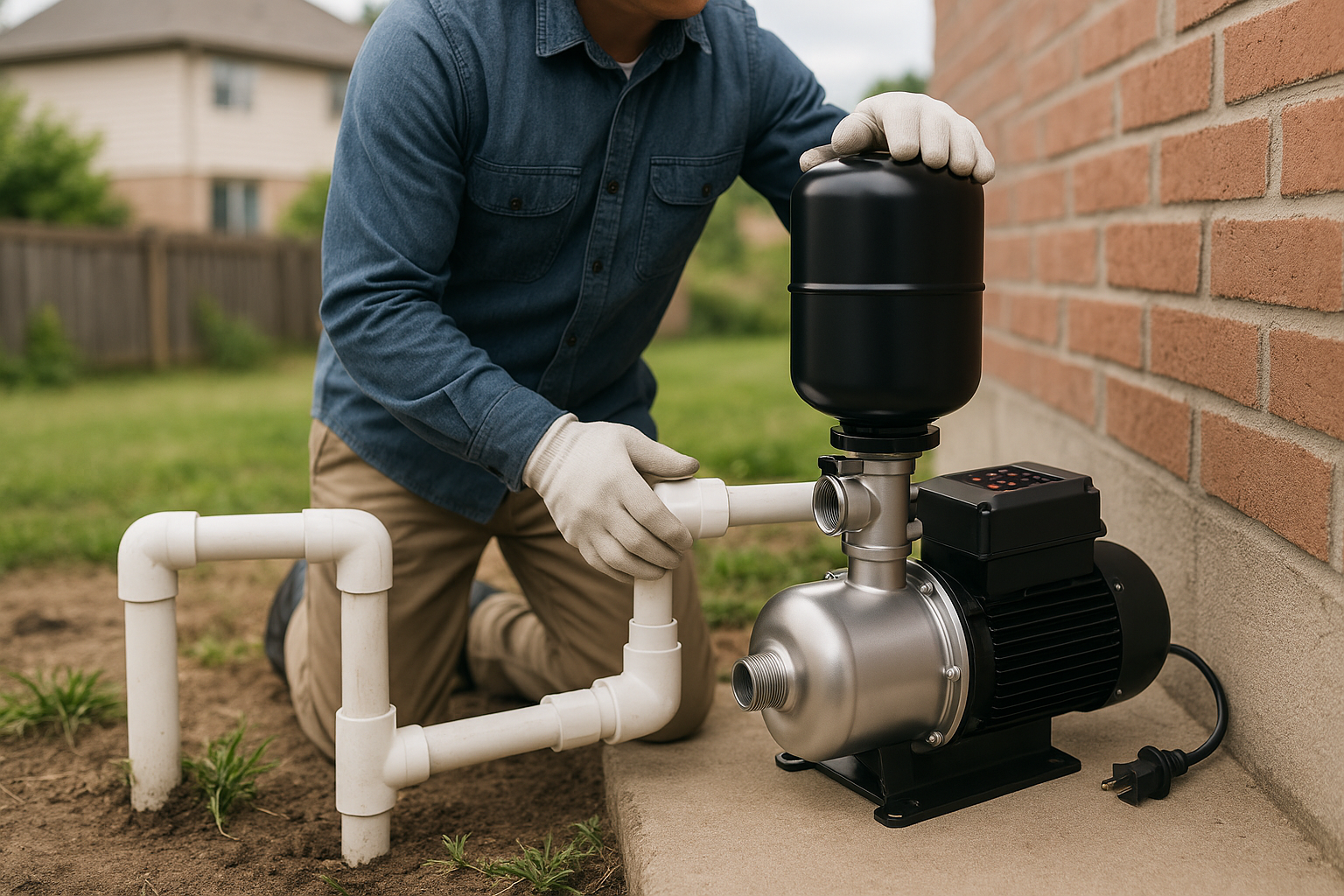 A pressure gauge showing low water pressure
