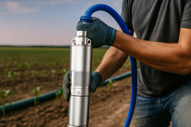 RAFSUN Solar Well Pump - Stainless Steel Submersible Pump for Irrigation and Water Supply