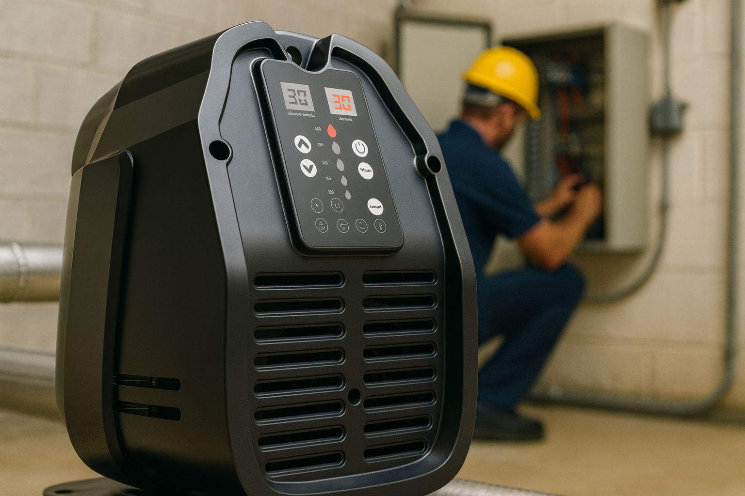 The advanced RAFSUN permanent magnet VSD booster pump with its smart control panel.