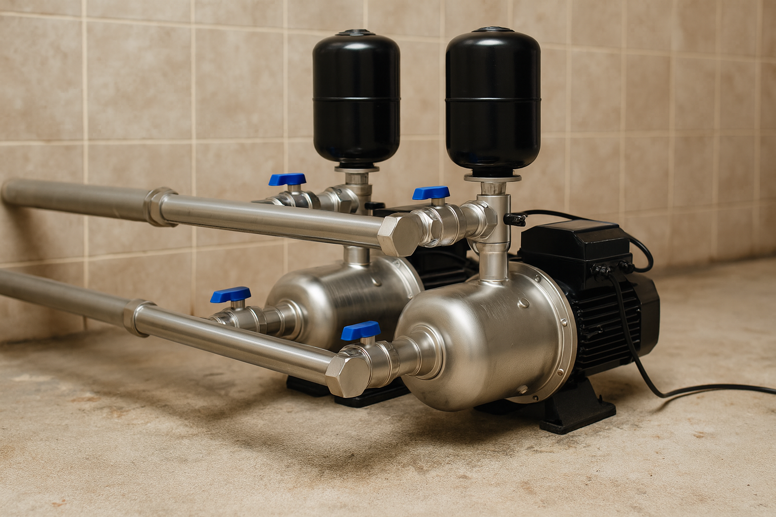 a side-by-side comparison of three different RAFSUN VSD booster pumps