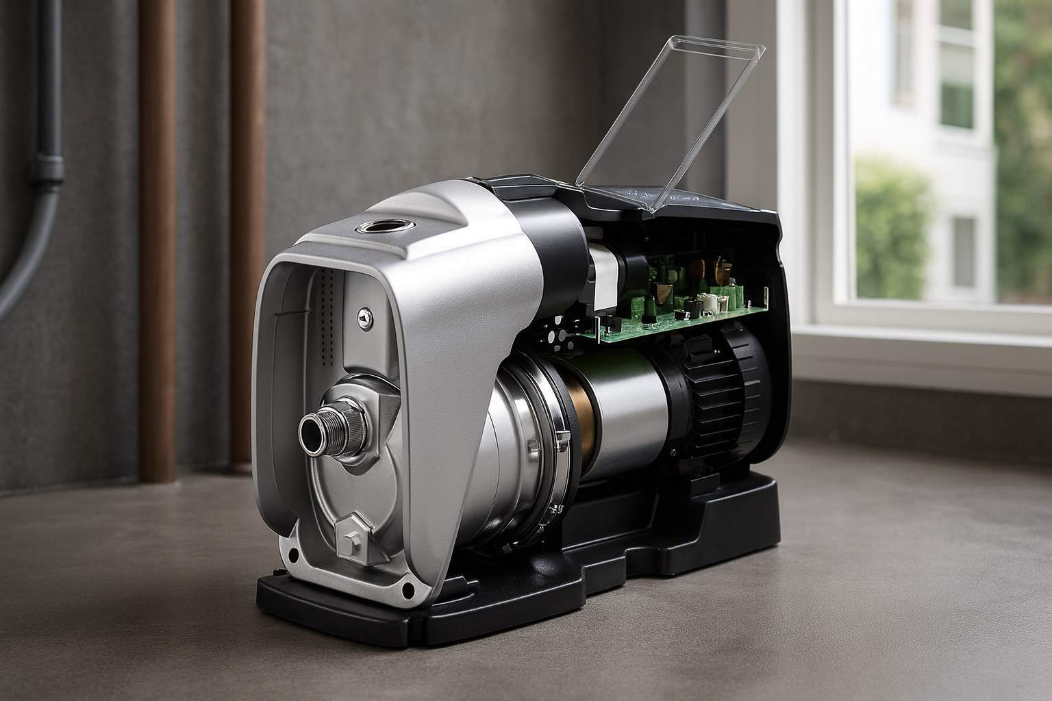 A comparison of a VSD pump and a traditional fixed-speed pump side-by-side.