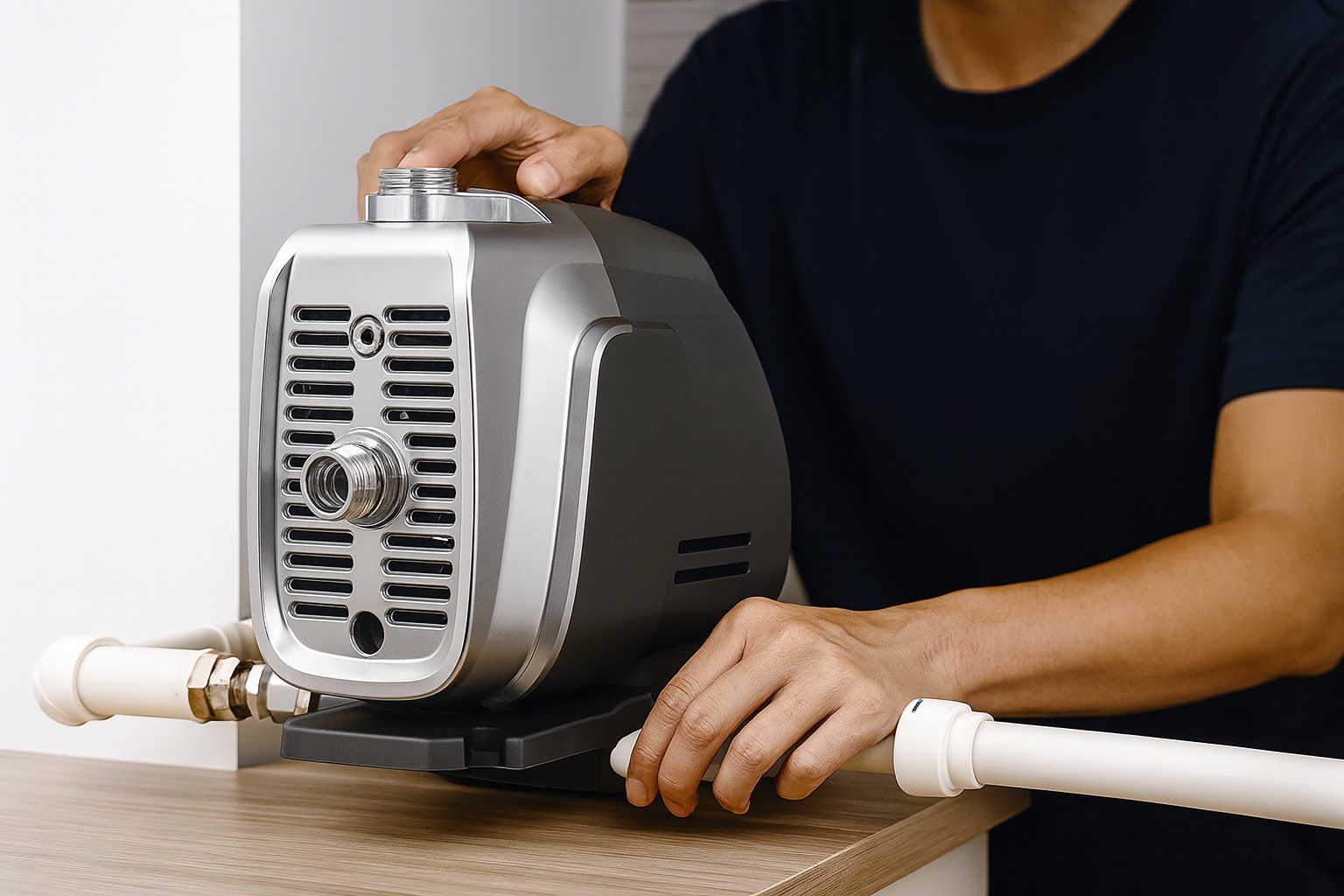 Off-grid water pump system powered by solar panels