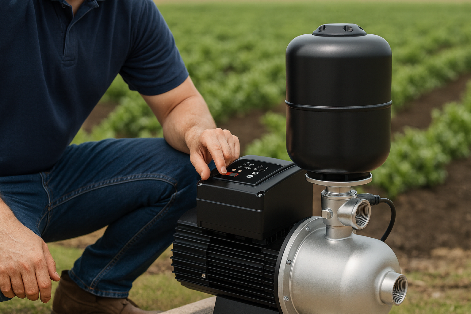 Sizing an Irrigation Pump A diagram showing the factors for sizing an irrigation pump