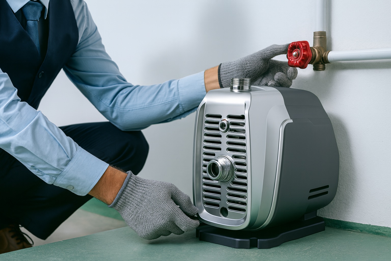 Water Pump Electricity Consumption A modern variable speed drive water pump showing an energy efficiency graph