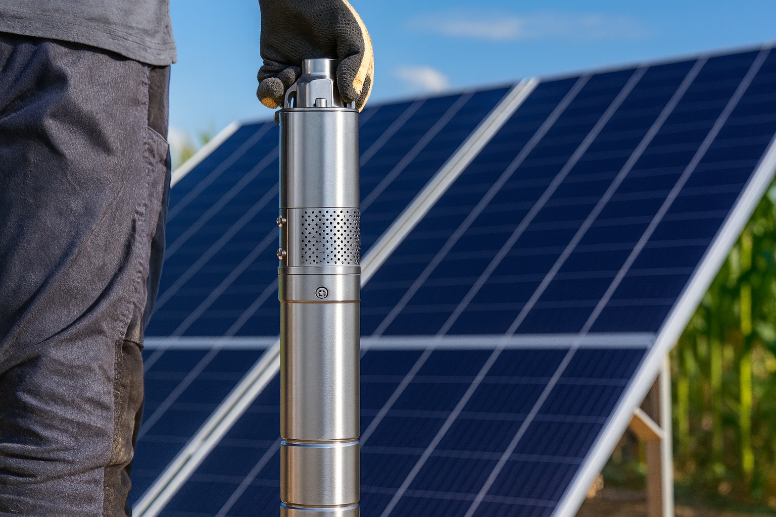 A chart showing the expected lifespan of a solar pump system and its components