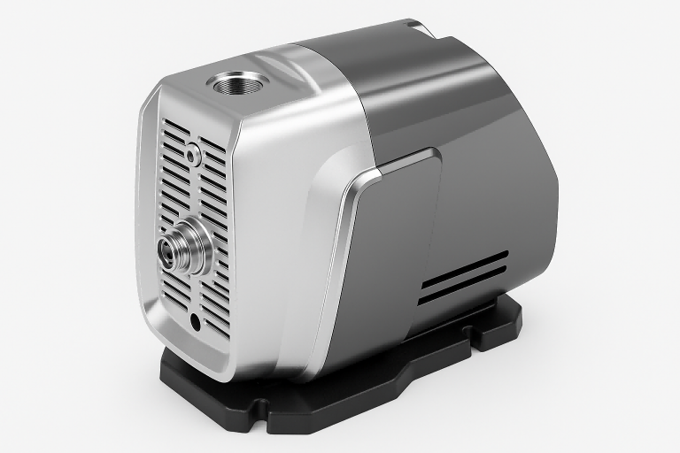 A high-resolution image of a premium RAFSUN VFD booster pump placed on a sturdy industrial base. The pump features a modern silver-and-black design that highlights its durability and precision engineering. Ideal for commercial and residential water-pressure systems, this image emphasizes reliability, quality construction, and long operational lifespan — key factors that define a professional-grade variable-frequency booster pump built for over a decade of service.