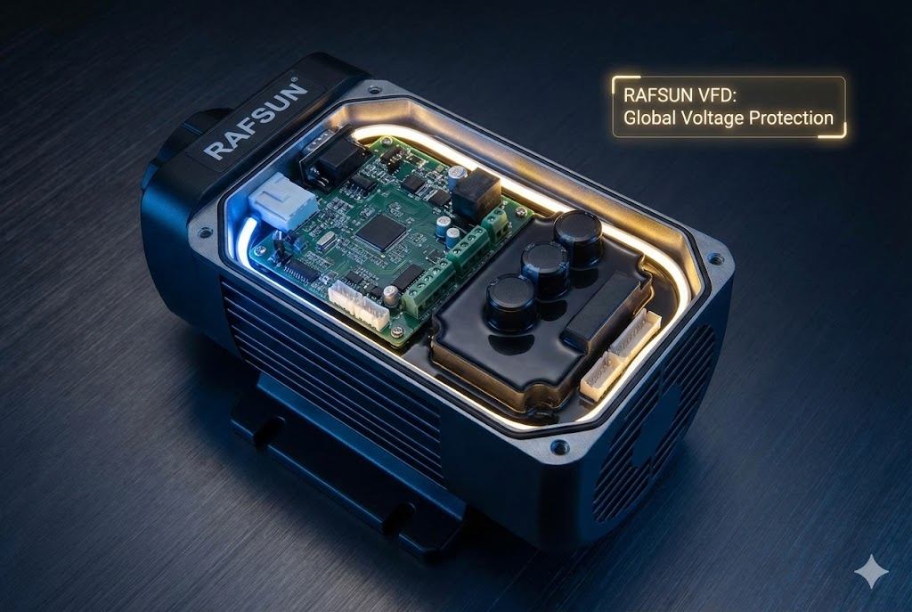 VFD Pump PCB Protection A close-up shot of a fully potted PCB for a VFD pump