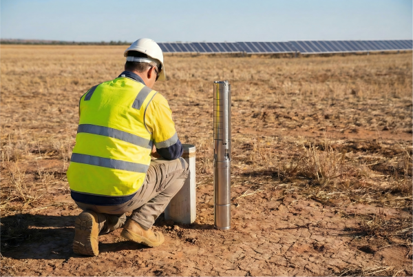 A diagram showing the different depths solar water pumps can reach