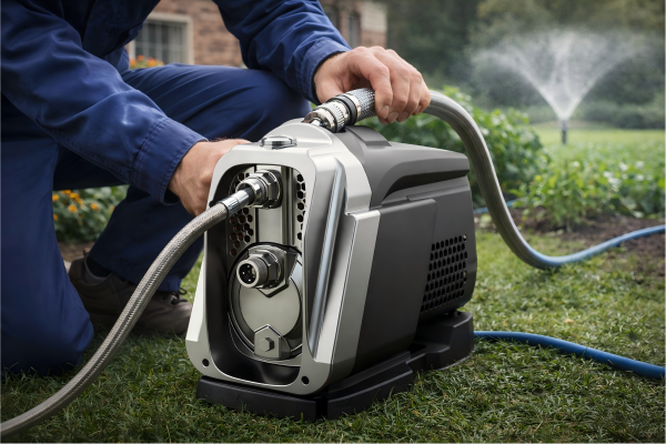 alt with keywords: electric water pump motor and housing